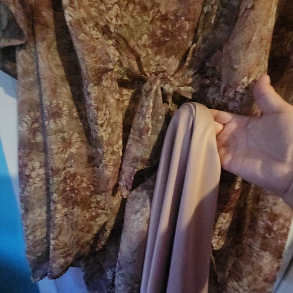 Liz & Me Brown Floral Women's Dress Size 20W - Picture 5 of 7